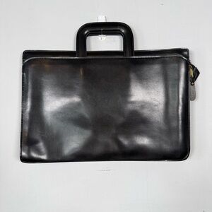 Hazel Classic Black Briefcase, Retractable Handles
